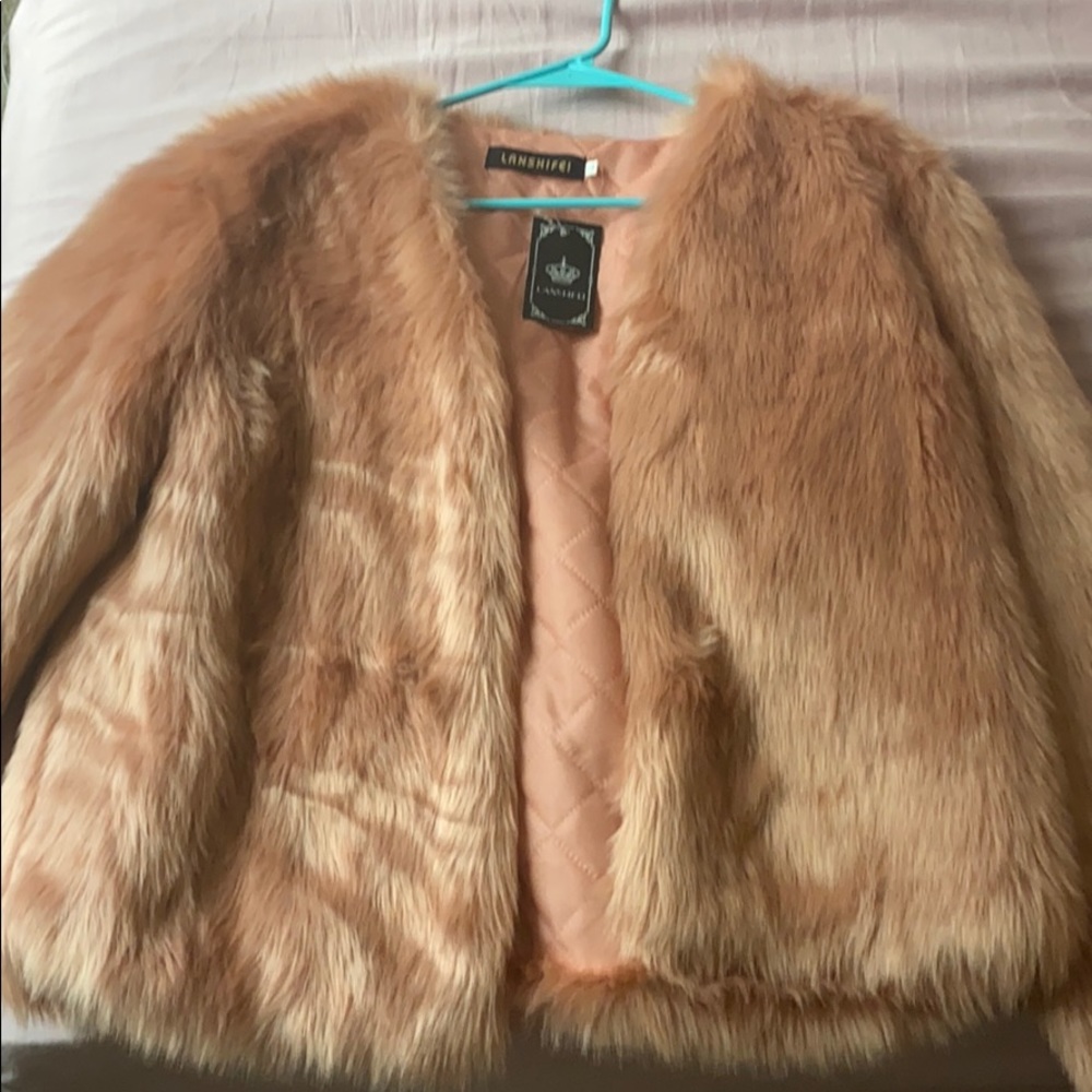 Blush Pink (Fake) Fur Coat